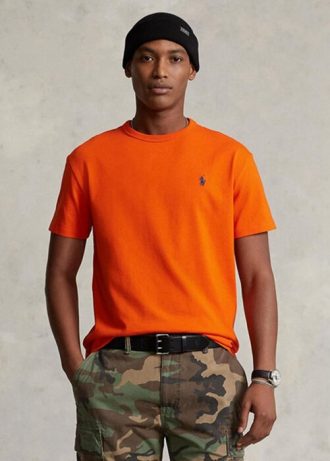 Oranssi miesten Ralph Lauren Classic Fit Heavyweight Jersey T-paidat Oranssi miesten Ralph Lauren Classic Fit Heavyweight Jersey T-paidat