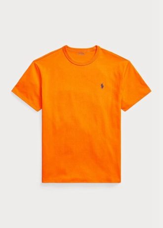 Oranssi miesten Ralph Lauren Classic Fit Heavyweight Jersey T-paidat Oranssi miesten Ralph Lauren Classic Fit Heavyweight Jersey T-paidat