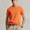 Oranssi miesten Ralph Lauren Custom Slim Fit Crewneck T-paidat Oranssi miesten Ralph Lauren Custom Slim Fit Crewneck T-paidat