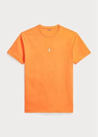 Oranssi miesten Ralph Lauren Custom Slim Fit Crewneck T-paidat Oranssi miesten Ralph Lauren Custom Slim Fit Crewneck T-paidat