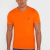 Oranssi miesten Ralph Lauren Essential Crew Neck T-paidat Oranssi miesten Ralph Lauren Essential Crew Neck T-paidat
