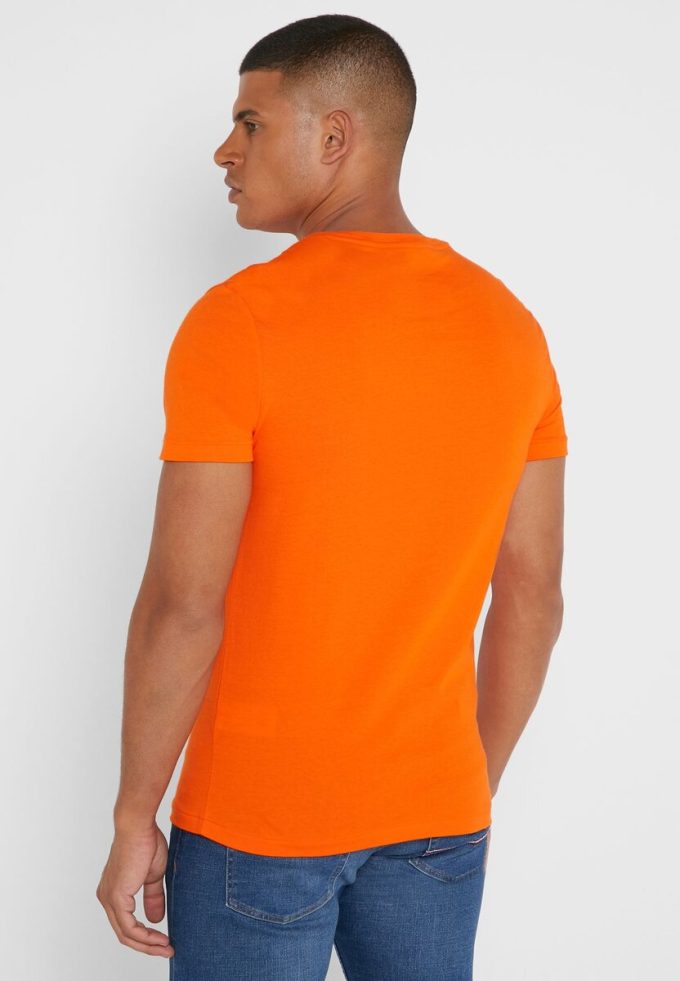 Oranssi miesten Ralph Lauren Essential Crew Neck T-paidat Oranssi miesten Ralph Lauren Essential Crew Neck T-paidat