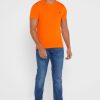 Oranssi miesten Ralph Lauren Essential Crew Neck T-paidat Oranssi miesten Ralph Lauren Essential Crew Neck T-paidat