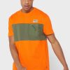 Oranssi miesten Ralph Lauren Logo Crew Neck T-paidat Oranssi miesten Ralph Lauren Logo Crew Neck T-paidat