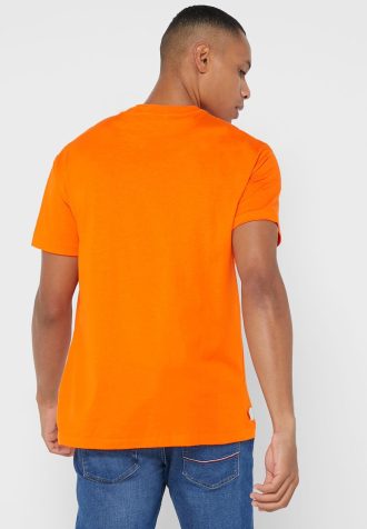 Oranssi miesten Ralph Lauren Logo Crew Neck T-paidat Oranssi miesten Ralph Lauren Logo Crew Neck T-paidat