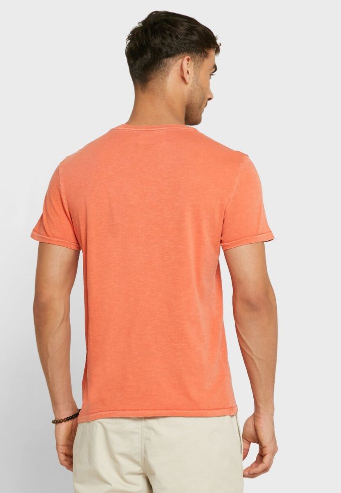 Oranssi miesten Ralph Lauren Logo Crew Neck T-paidat Oranssi miesten Ralph Lauren Logo Crew Neck T-paidat