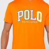 Oranssi miesten Ralph Lauren Logo Crew Neck T-paidat Oranssi miesten Ralph Lauren Logo Crew Neck T-paidat