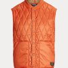 Oranssi miesten Ralph Lauren vettä hylkivä tikattu liivi