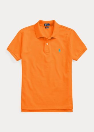 Oranssi naisten Ralph Lauren Classic Fit mesh poolopaidat