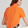 Oranssi naisten Ralph Lauren Classic Fit mesh poolopaidat