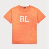 Oranssi naisten Ralph Lauren Rl Logo Jersey T-paidat Oranssi naisten Ralph Lauren Rl Logo Jersey T-paidat