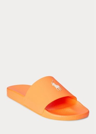Oranssi / valkoinen miesten Ralph Lauren Signature Pony -tossut Oranssi / valkoinen miesten Ralph Lauren Signature Pony -tossut
