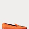 Oranssit miesten Ralph Lauren Alonzo brodeeratut pellavamekkokengät Oranssit miesten Ralph Lauren Alonzo brodeeratut pellavamekkokengät