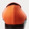 Oranssit miesten Ralph Lauren Alonzo brodeeratut pellavamekkokengät Oranssit miesten Ralph Lauren Alonzo brodeeratut pellavamekkokengät