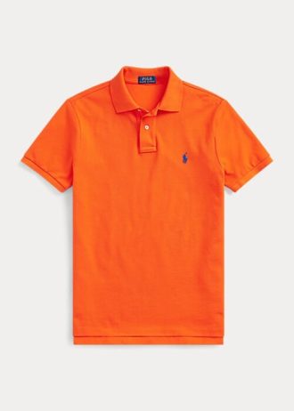 Oranssit miesten Ralph Lauren Ikoniset mesh poolopaidat