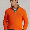 Oranssit miesten Ralph Lauren -puuvillaneulepuserot Oranssit miesten Ralph Lauren -puuvillaneulepuserot