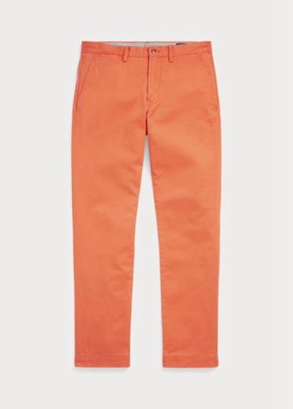 Oranssit miesten Ralph Lauren Stretch Slim Fit Chino -housut Oranssit miesten Ralph Lauren Stretch Slim Fit Chino -housut
