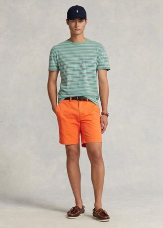 Oranssit miesten Ralph Lauren Stretch Straight Fit chino shortsit