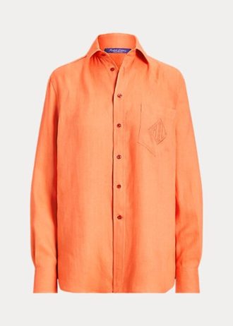 Oranssit naisten Ralph Lauren Adrien pellavapaidat Oranssit naisten Ralph Lauren Adrien pellavapaidat