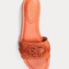 Oranssit naisten Ralph Lauren Alegran krokotiili-kuvioidut nahkakengät Oranssit naisten Ralph Lauren Alegran krokotiili-kuvioidut nahkakengät