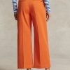 Oranssit naisten Ralph Lauren Chino -leveälahkeiset housut Oranssit naisten Ralph Lauren Chino -leveälahkeiset housut