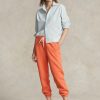 Oranssit naisten Ralph Lauren Fleece Athletics -housut Oranssit naisten Ralph Lauren Fleece Athletics -housut
