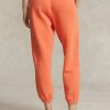 Oranssit naisten Ralph Lauren Fleece Athletics -housut Oranssit naisten Ralph Lauren Fleece Athletics -housut