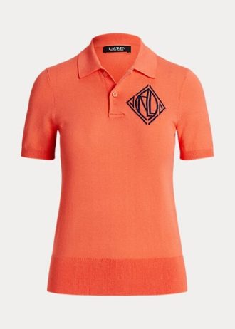 Oranssit naisten Ralph Lauren Jersey poolopaidat