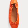 Oranssit naisten Ralph Lauren Poni-balettikengät Oranssit naisten Ralph Lauren Poni-balettikengät