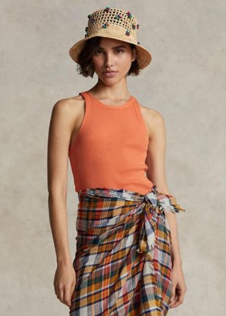 Oranssit naisten Ralph Lauren -puuvillatangot