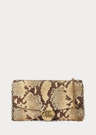 Pergamentti naisten Ralph Lauren Faux-Snakeskin Medium Adair Crossbody laukut