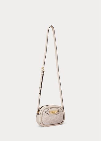 Poskipuna/vaaleanpunainen naisten Ralph Lauren Monogram Medium Jordynn Crossbody laukut