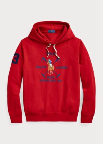 Punainen miesten Ralph Lauren Big Polo Crest -fleecehuppari