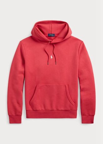 Punainen miesten Ralph Lauren tuplaneulottu huppari