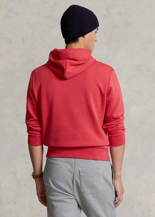 Punainen miesten Ralph Lauren tuplaneulottu huppari Punainen miesten Ralph Lauren tuplaneulottu huppari