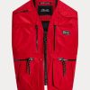 Punainen miesten Ralph Lauren vettä hylkivä liivi Punainen miesten Ralph Lauren vettä hylkivä liivi
