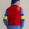 Punainen miesten Ralph Lauren vettä hylkivä liivi Punainen miesten Ralph Lauren vettä hylkivä liivi