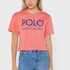 Punainen naisten Ralph Lauren Graphic Logo T-paidat Punainen naisten Ralph Lauren Graphic Logo T-paidat