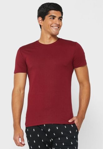 Punaiset miesten Ralph Lauren 3 Pack Assorted Crew Neck T-paidat Punaiset miesten Ralph Lauren 3 Pack Assorted Crew Neck T-paidat