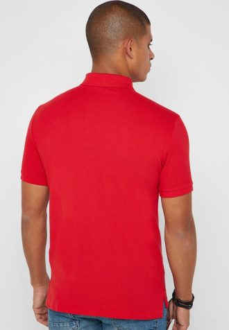 Punaiset miesten Ralph Lauren Basic mesh poolopaidat Punaiset miesten Ralph Lauren Basic mesh poolopaidat