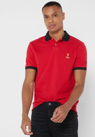 Punaiset miesten Ralph Lauren Essential T-paidat Punaiset miesten Ralph Lauren Essential T-paidat