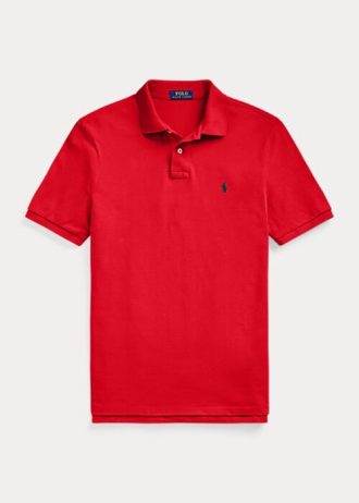 Punaiset miesten Ralph Lauren Ikoniset mesh poolopaidat