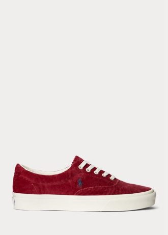 Punaiset miesten Ralph Lauren Keaton vakosamettilenkkarit Punaiset miesten Ralph Lauren Keaton vakosamettilenkkarit
