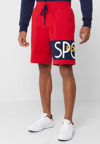 Punaiset miesten Ralph Lauren -logohousut