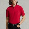 Punaiset miesten Ralph Lauren Slim Fit mesh poolopaidat