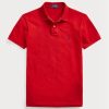 Punaiset miesten Ralph Lauren Slim Fit mesh poolopaidat