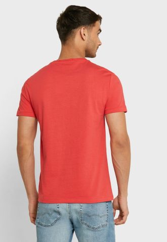 Punaiset Miesten Ralph Lauren Slogan Crew Neck T-paidat Punaiset Miesten Ralph Lauren Slogan Crew Neck T-paidat