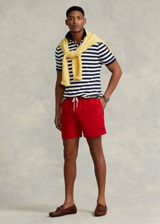 Punaiset miesten Ralph Lauren Traveler -uimahousut