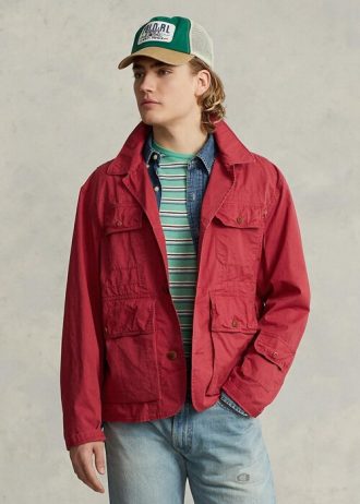 Punaiset miesten Ralph Lauren Twill -kahluutakit