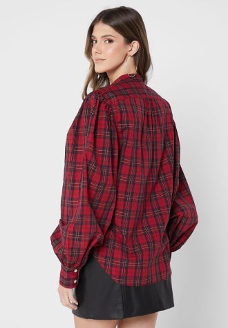 Punaiset naisten Ralph Lauren Button Down Topit Punaiset naisten Ralph Lauren Button Down Topit